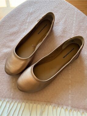 Amazon Essentials Metallic Ballet Flats in Rose Gold